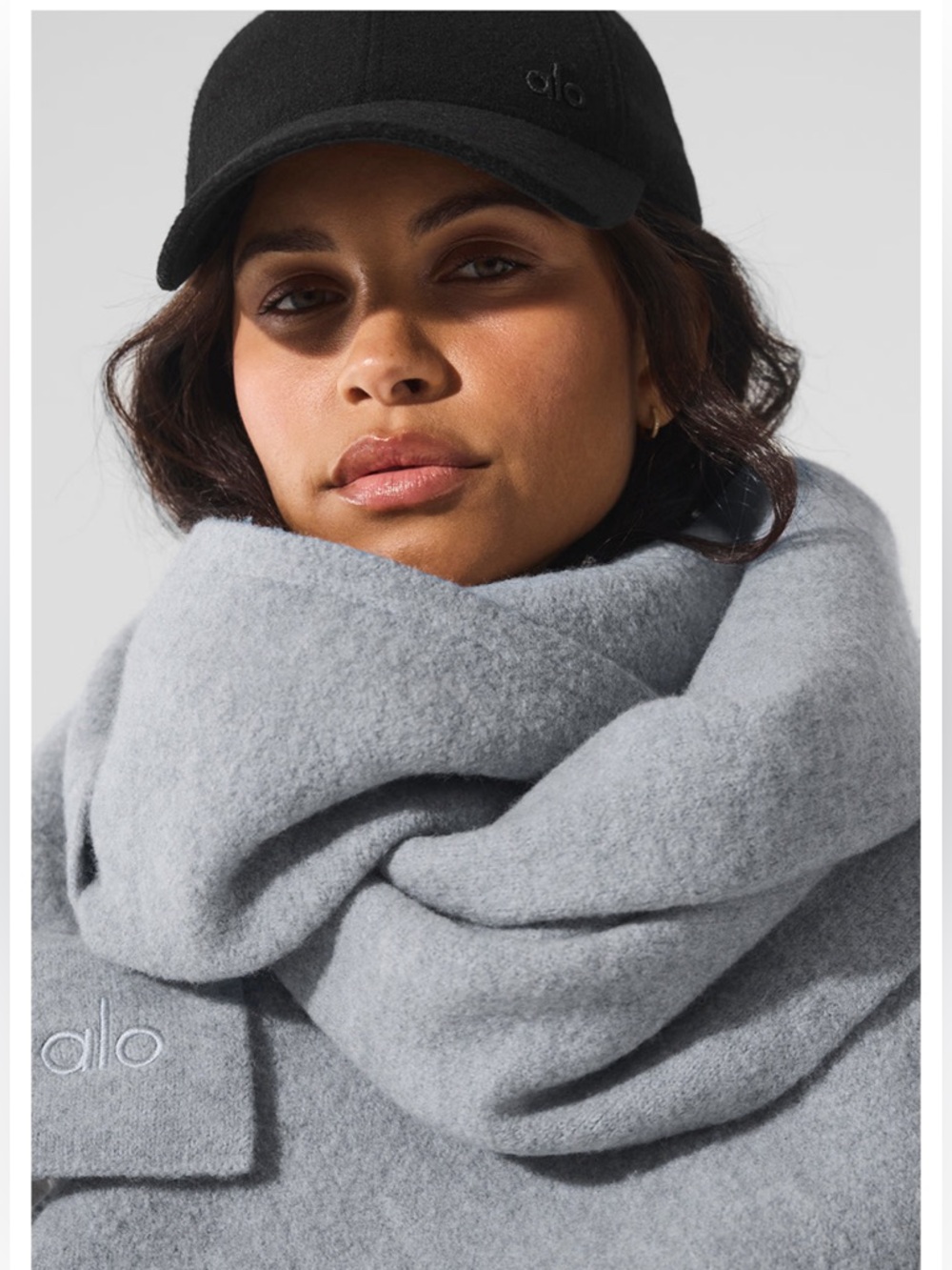 Alo yoga Merino Wool Oversized Scarf - Hazy Heather Grey